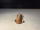 Vintage Hubley Cast Iron Race Car Orange Toy White Tires