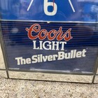 Vintage 1988 Coors Light The Silver Bullet Wall Clock 17   x12    Works Great 