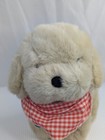 Dakin Tan Dog Plush Puppy Bandana 9 Inch 1985 Stuffed Animal Toy