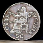 50-54 Ad Large Ancient Roman Coin Head Of Claudius - Silver Plated Denarius 33mm