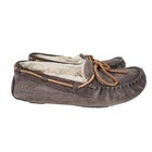 Ugg Women 5 Dakota Moccasins Slippers Pewter Australia Suede Leather Sherpa 5612