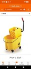 Rubbermaid Wavebrake 35 Qt Yellow Plastic Mop Bucket With Wringer Nib