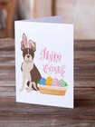 Caroline s Treasures Red Boston Terrier Easter Greeting Cards Pack Of 8