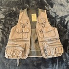 Master Sportsman Mesh Vest Mens Size M Fishing Utility Cargo Tan Rugged Outdoor