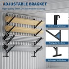 2 Pack Heavy Duty 4-tier Shipping Container Pipe Rack  hanging Shelving Brackets