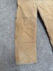 Vtg Carhartt  X02 Brn 44 Short Brown Duck Quilt Lined Insulated Coveralls Usa