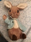 Vintage Eden Peter Rabbit Beatrix Potter 13  Bunny Plush Oval Eyes Metal Buttons