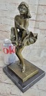 Art Deco Handmade Sculpture Marilyn Monroe Woman Copper Bronze Statue