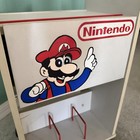Vintage Nintendo Super Mario Brothers Rolling Console Storage Cart 1989 Nes     