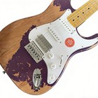 Solid Electric Guitar Stainless Fret Aged S-s-h Pickups Vintage Purple No Logo