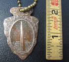 Rare 1940 s Vintage Washington D c  Souvenir Arrowhead Solid Copper Keychain Fob