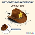 Mini Cowboy Hat For Dogs Cats  Halloween Pet Costume Accessory Adjustable Sizing