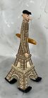 Eiffel Tower Souvenir Man Holding Baquette Bread France French Figurine Figure