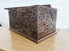 Handcarved Orthodox Reliquary Box Wood Ark White Velvet 17 71 