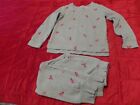 Girls  Gap  Sweatsuit athletic Wear  Gray With Flowers  2-piece size  10  Ex Con