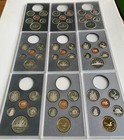 1981-1989 Lot Of 9 Canada Proof Double Dollar Coin Sets Without Silver Dollar