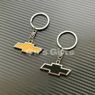 Chevrolet Double-sided Metal Enamel Keychain Black   Yellow 2 Color You Pick