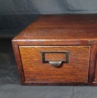 Antique Globe Quarter Sawn Oak 2 Drawer Card Index Filing Cabinet 19th Century 