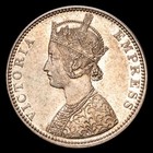  India Brit  nica 1 Rupia  11 63g  1886 British India Km-490 Ebc 