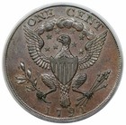 1791 Washington Small Eagle Cent  Baker-16  Gw-17  Pcgs Au58