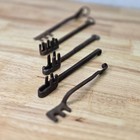 Very Rare Antique Berber Moroccan Keys Primitive Iron 5 Pieces