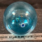 Vintage Aqua Blue Hand Blown Glass Fishing Float 5  Nautical Decorative Orb