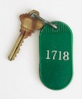 Vintage The Mint Las Vegas Hotel   Casino Room Key   Fob  1718 Nevada Usa Green