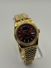 Trump   Maga  Nh36a Seiko Auto Watch Gold Red Dial 39mm 100m