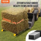 Vevor Clamp On Pallet Forks 2000lbs Tractor Forks 43  Adjustable Bucket Forks