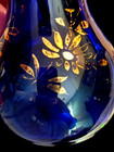 Antique Cobalt Blue Art Glass Mikado Atomizer Perfume Bottle 945
