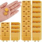 10 Pairs Xt60 Bullet Connectors Gold Plated Rc Lipo Diy Plug Power Battery Xt-60