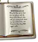 Order Of The Eastern Star Ceramic Book Figurine Wall Mount Eastern Star