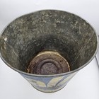 Vintage 25 Lbs  All Soap Detergent Galvanized Metal Pail Bucket