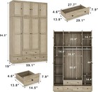 8 Door Wardrobe Armoire Closet  Bedroom Cabinet Armoire