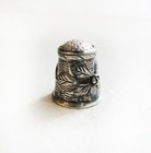 Gorgeous Vintage Old European Hand Etched Sterling Silver Sewing Thimble