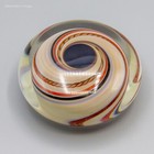 Signed Robert Levin 1986 Art Glass Marble Swirl Eye 3 5 
