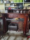 Original 1900s 1920s Column Cherrywood Fireplace Mantel Email Inquiries 58x50x12