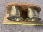 Bell Clock Co Brass Ship Clock    Barometer Tested Working