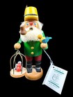 Vintage Straco Erzgebirge German Wooden Smoker Birdcatcher W  Pipe Christmas