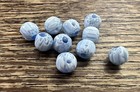 Vintage Trade Mystic Blue   White Layered Burst Chevron Round Glass Bead Lot