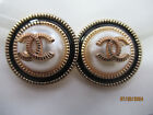 Chanel 2 Faux Pearl  Buttons   With Gold Tone   Metal   Cc Logo 20mm  lot 2