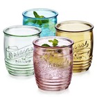 Glaver s Colored Vintage Glassware  Original Mason Jar Drinking Glasses Set Of 4