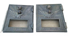 Vtg Bronze Post Office Mailbox Glass Door W  Eagle   Combination Lock  lot Of 2 