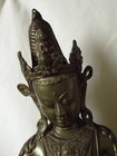 2 Large Vintage Antique Cast Brass Bronze Indian Hindu Deity Statues 54cm