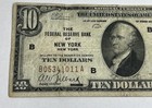 1929 New York New York National Currency Note Federal Reserve Bank  10 Bill