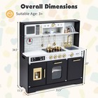 Play Kitchen For Kids  Wooden Kitchen Playset With Realistic Lights And Sounds