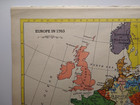 1955 Antique Europe In 1763 Atlas Map - Mcm Hammond s New Supreme World Atlas