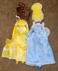 Disney Belle   Cinderella Plush Dolls Lot Ex Cond 20  Disneyland Beauty Beast
