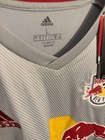 Adidas New York Red Bulls Mls Soccer Jersey Shirt Size L Gray red