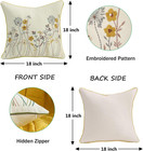 Tosleo Embroidered Throw Pillow Covers 18 X 18 Inch Pack Of 2 Spring Decorative 